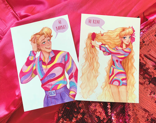 Barbie & Ken Art Print Set
