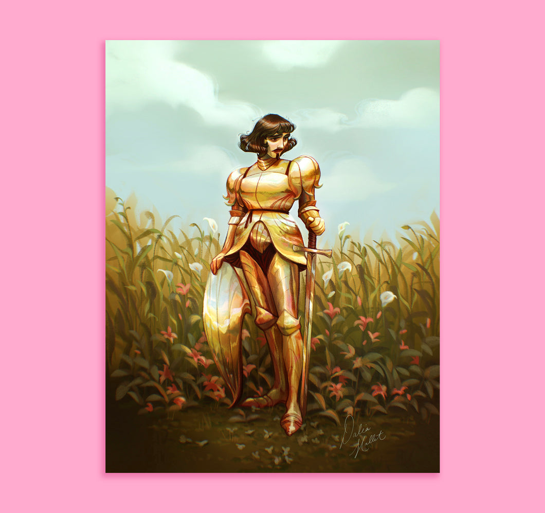 Gold Knight Eustace Art Print