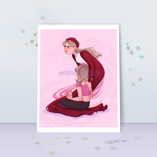 Little Red Inner Child Healing Art Print