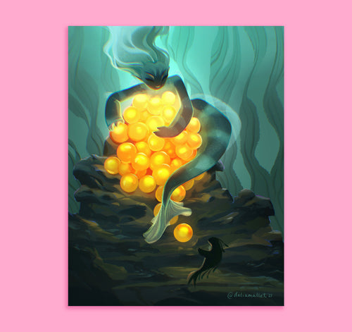 Mermaid Egg Art Print