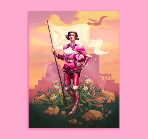 Pink Power Ranger Art Print