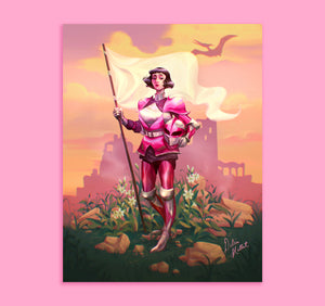 Pink Power Ranger Art Print