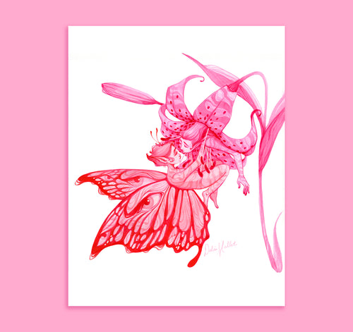 Tiger Lily Fairies Art Print