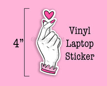 Load image into Gallery viewer, Large Finger Heart Sticker