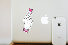 Load image into Gallery viewer, Large Finger Heart Sticker