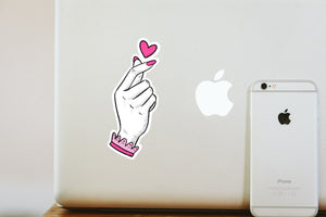 Large Finger Heart Sticker